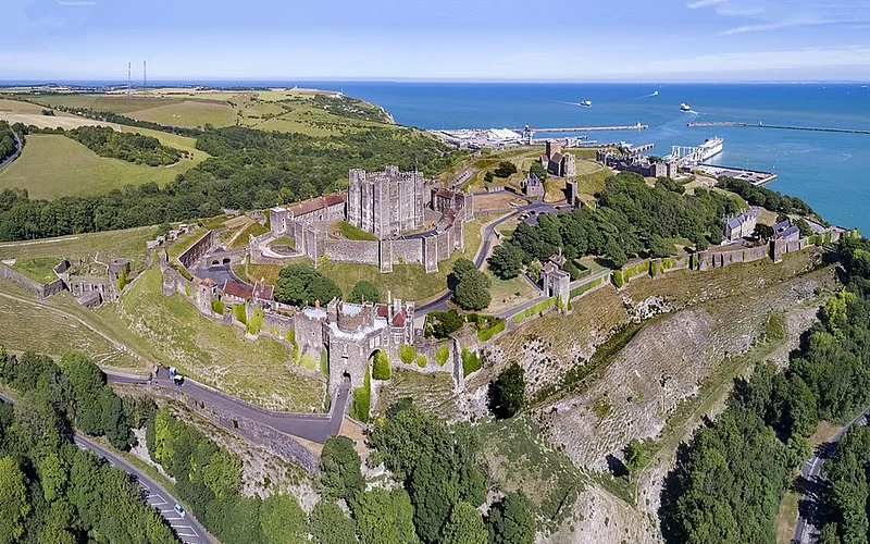 Dover Castle overlooking the English Channel