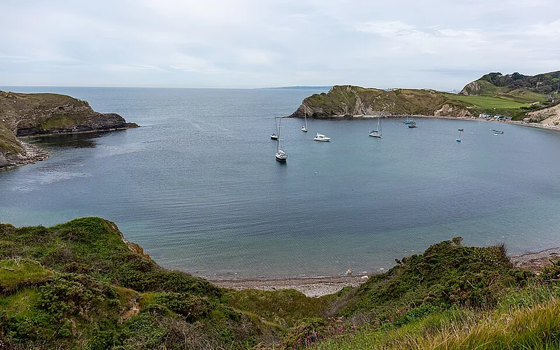 Lulworth Cove from above